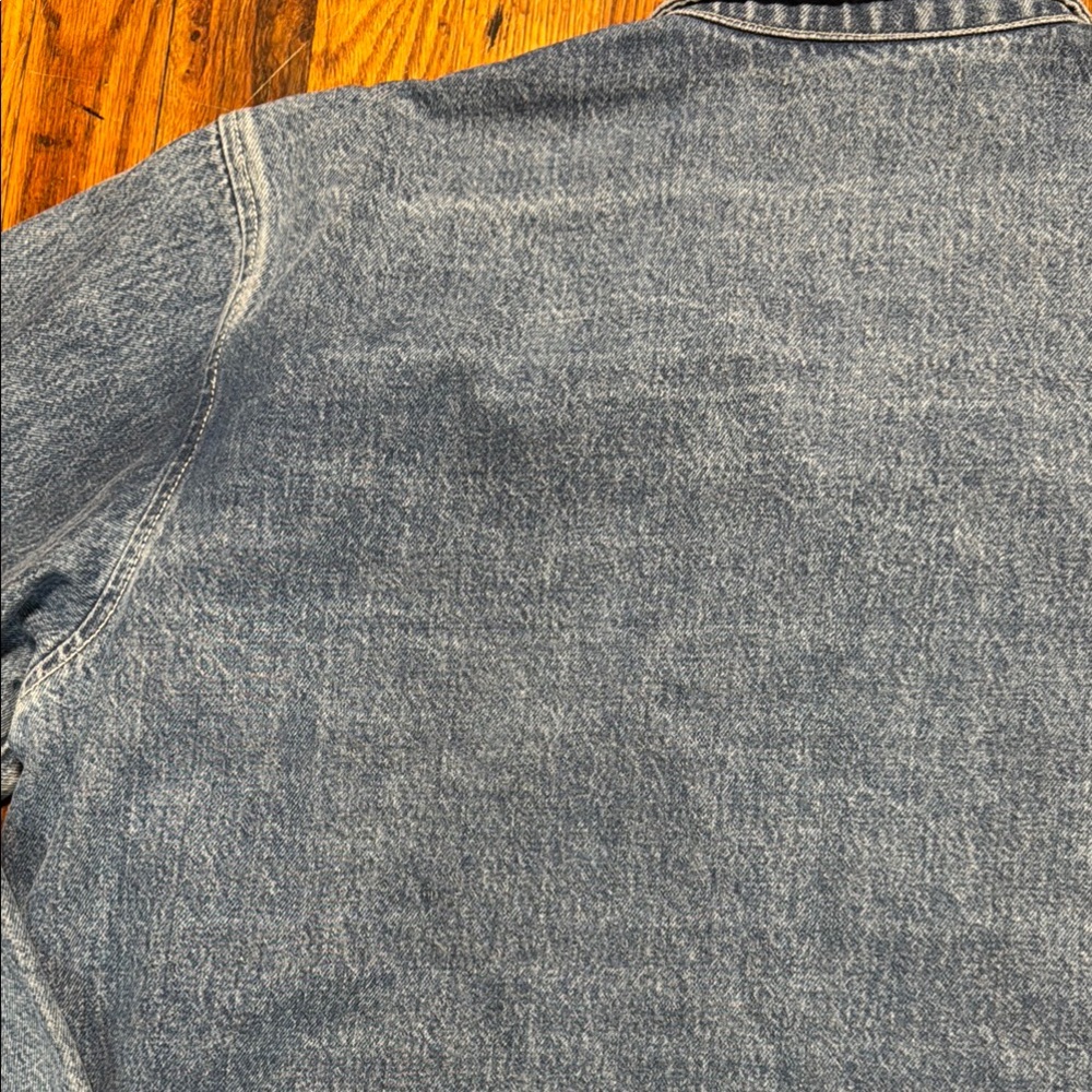 YONY Denim Chore Jacket Made in USA Medium Blue Wash Patch Pocket Minimal XL - Picture 12 of 13